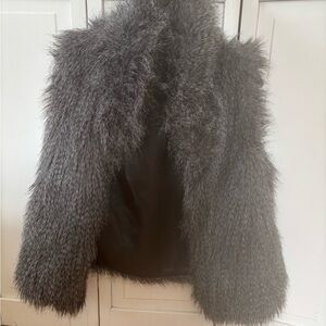 Jack by BB Dakota Gray Faux Fur Vest- S
